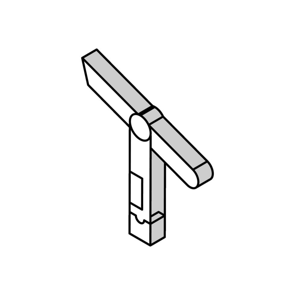 glijden schuine kant timmerman medeplichtig isometrische icoon vector illustratie