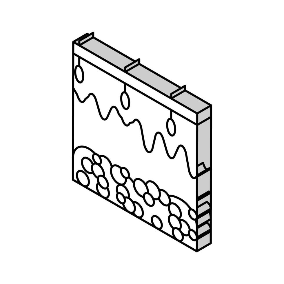 huid menselijk orgaan isometrische icoon vector illustratie