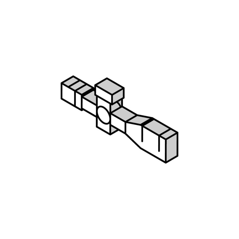 strekking wapen gereedschap isometrische icoon vector illustratie