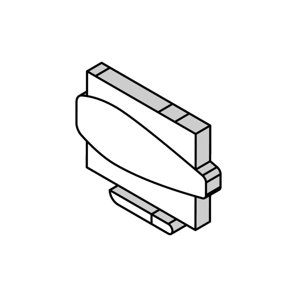 slachten tonijn vis isometrische icoon vector illustratie