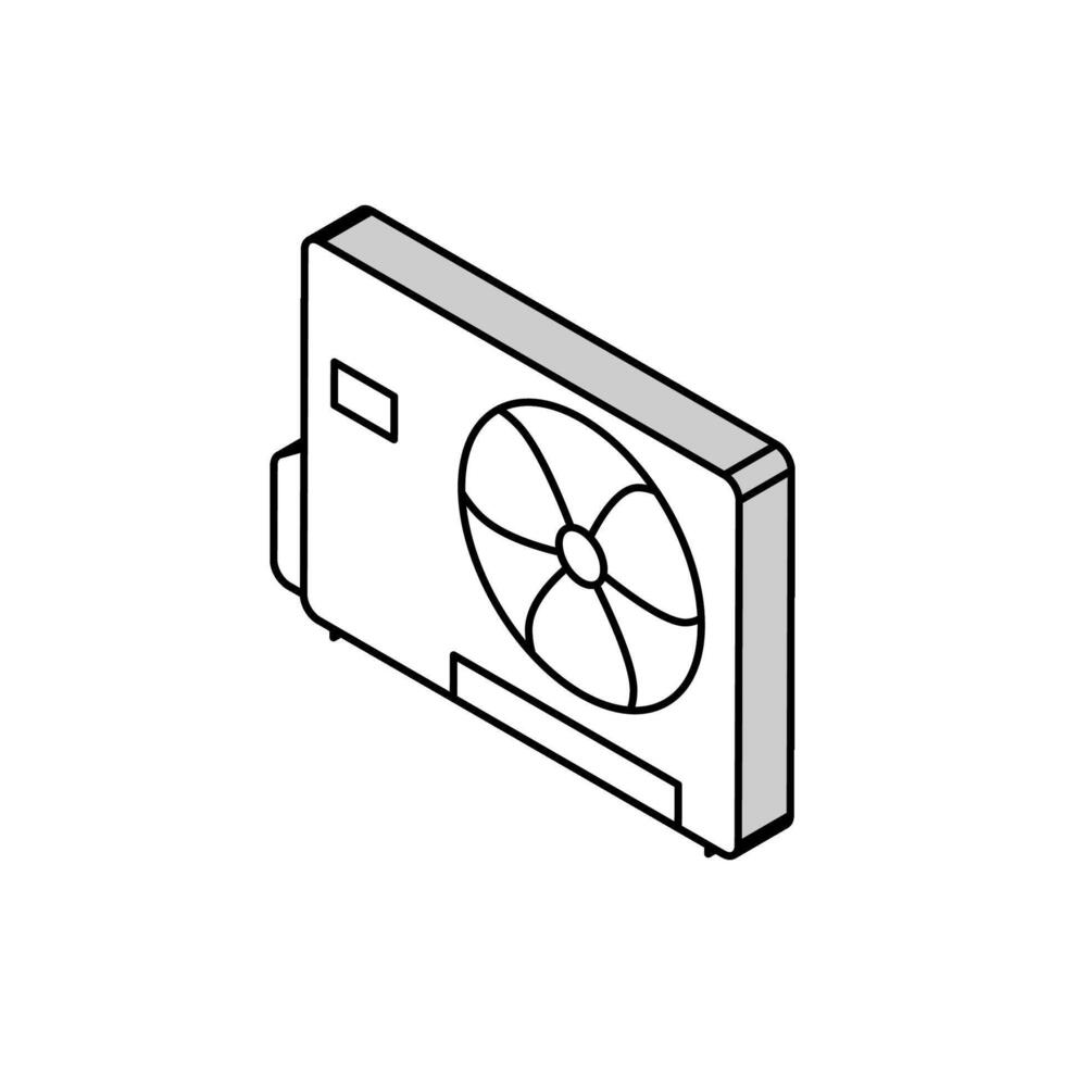 airconditioner isometrische pictogram vectorillustratie vector