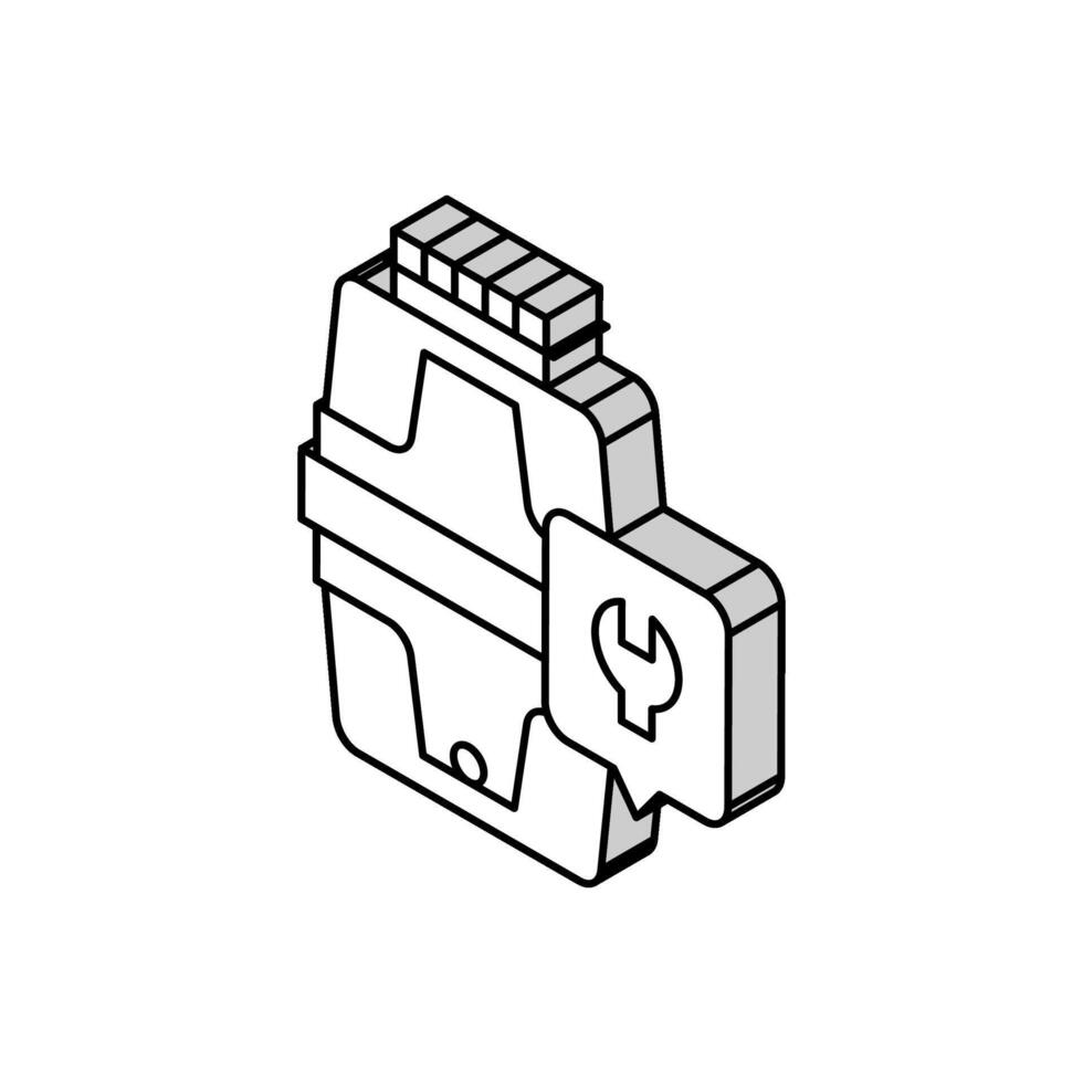 vuilnis verwijdering reparatie isometrische icoon vector illustratie