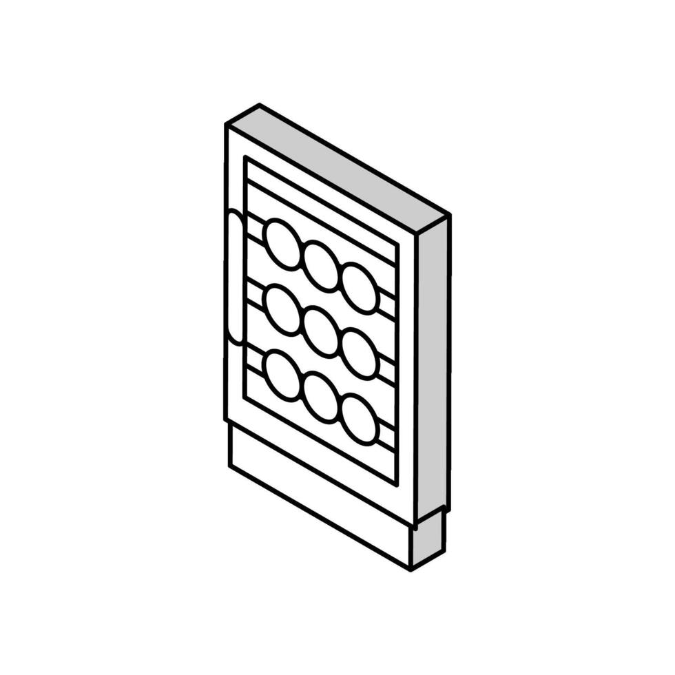 wijnkoeler isometrische pictogram vectorillustratie vector