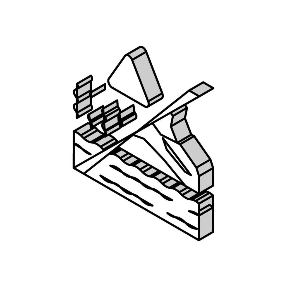 gletsjer smelten isometrische icoon vector illustratie