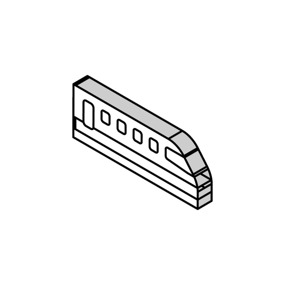 trein vervoer isometrische icoon vector illustratie