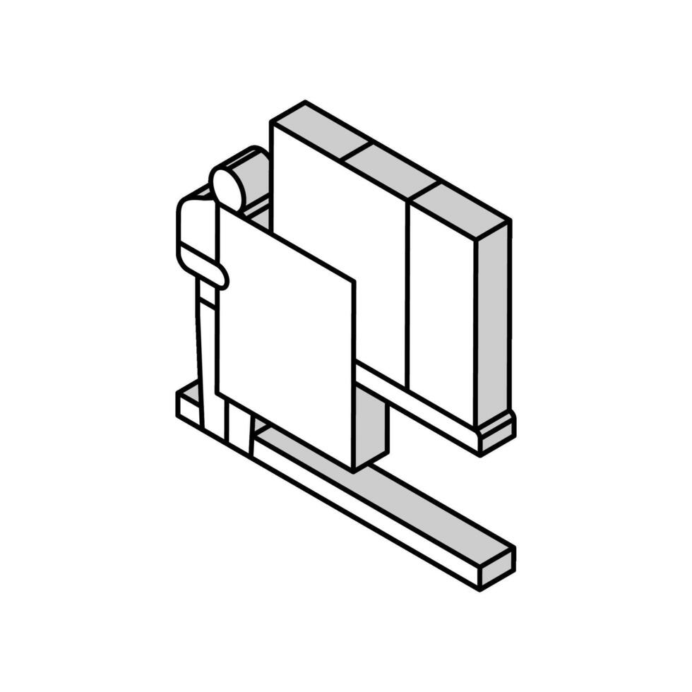 voorruit reparatie en vervanging isometrische icoon vector illustratie