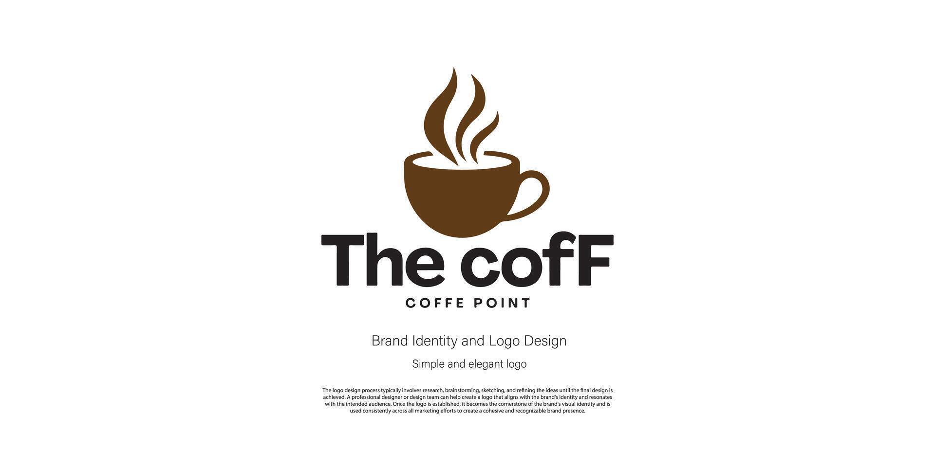 koffie winkel en voedsel logo ontwerp voor logo ontwerper of web ontwikkelaar vector