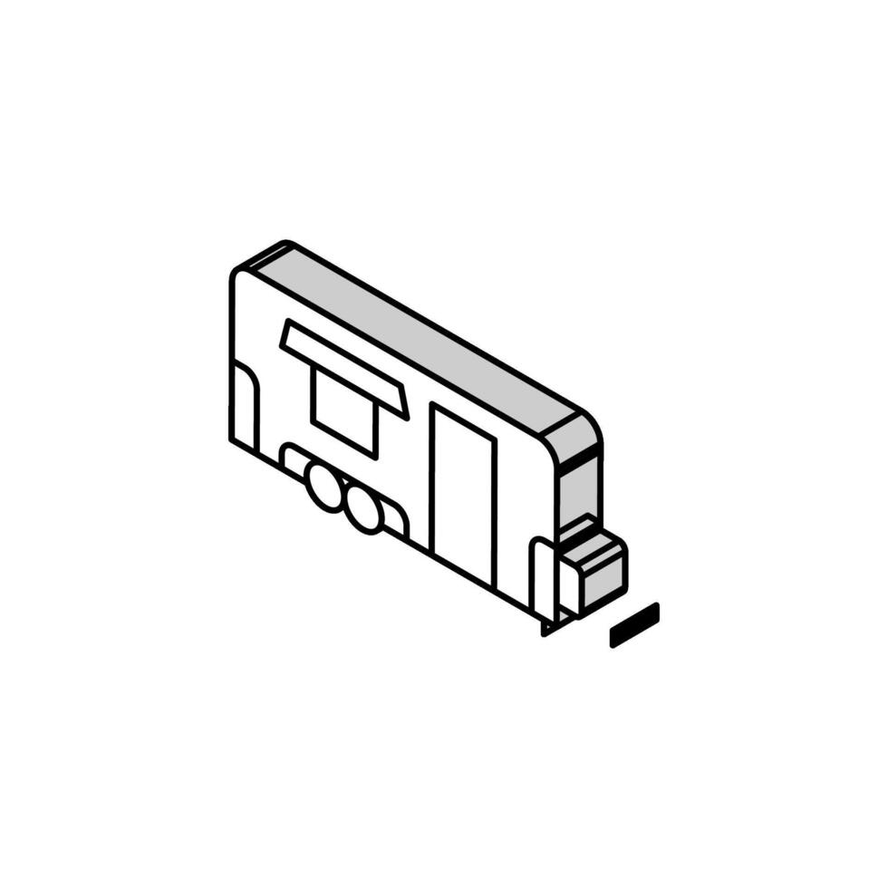 aanhangwagen vervoer isometrische icoon vector illustratie