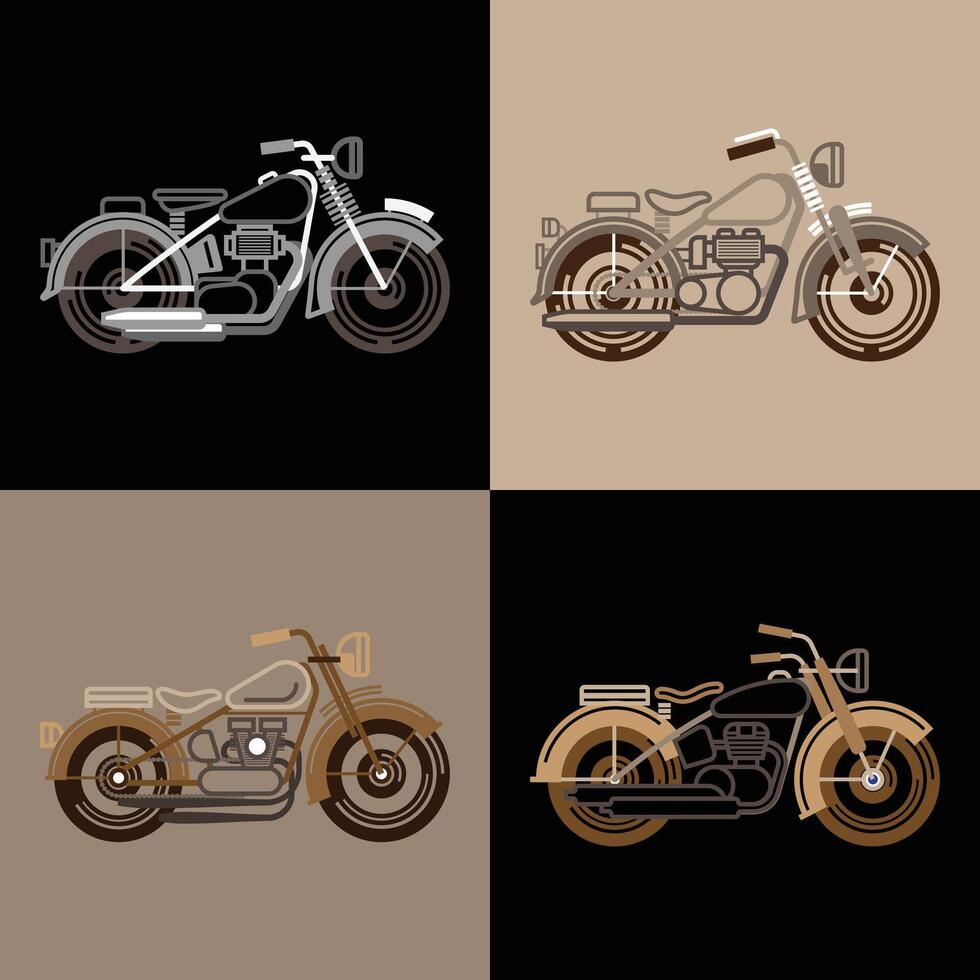 motorfiets t-shirt ontwerpen vector