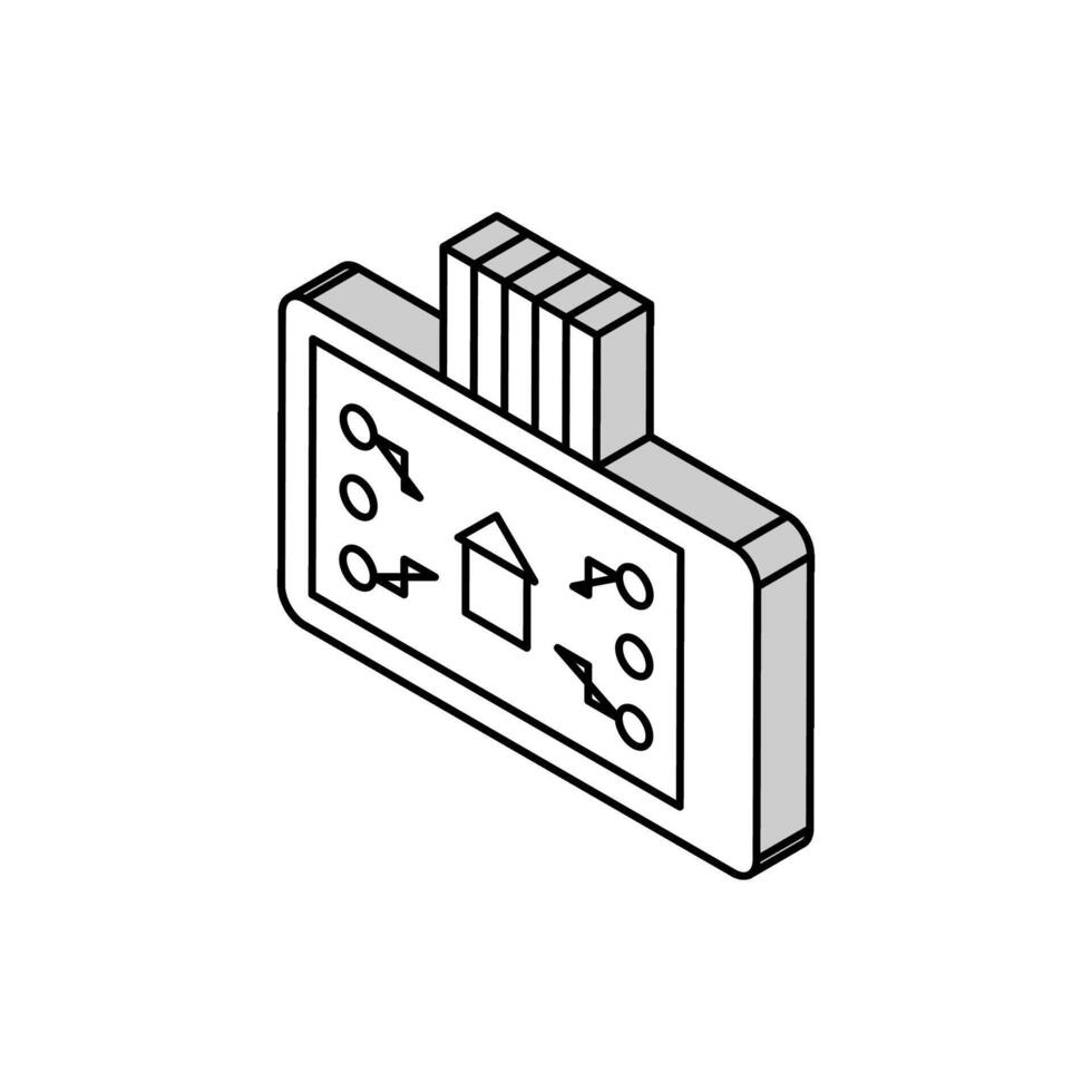 slim huis apparaat isometrische icoon vector illustratie