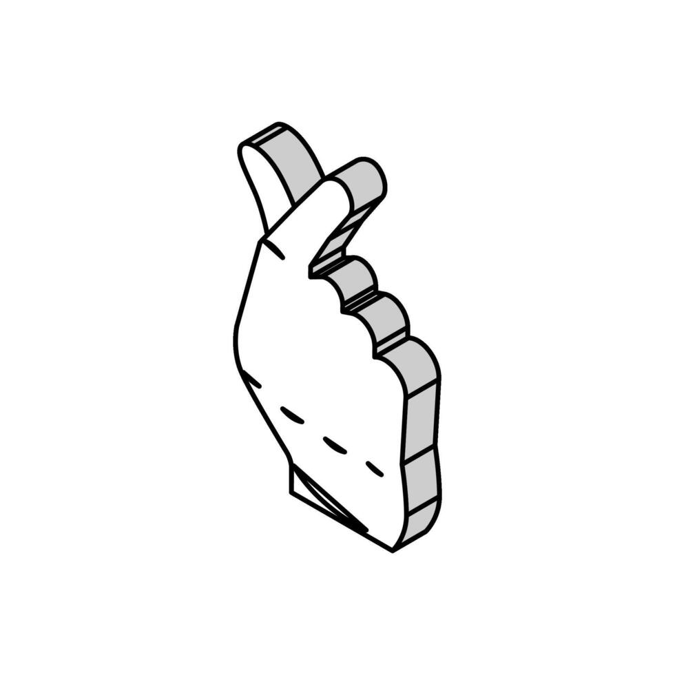 liefde hand- gebaar isometrische icoon vector illustratie