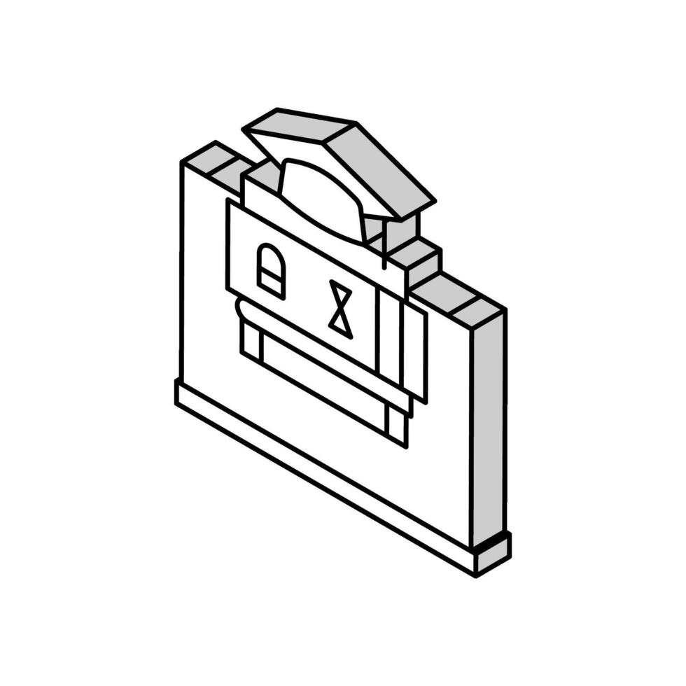 onderwijs Engels isometrische icoon vector illustratie