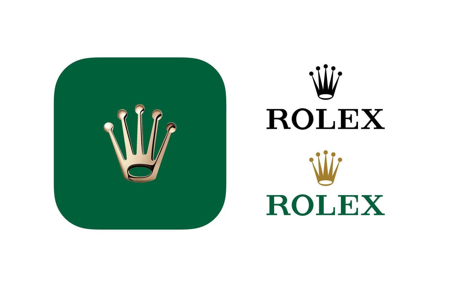 rolex vector logo pictogrammen. redactioneel gebruiken. vinnitsa, Oekraïne - februari 15, 2024