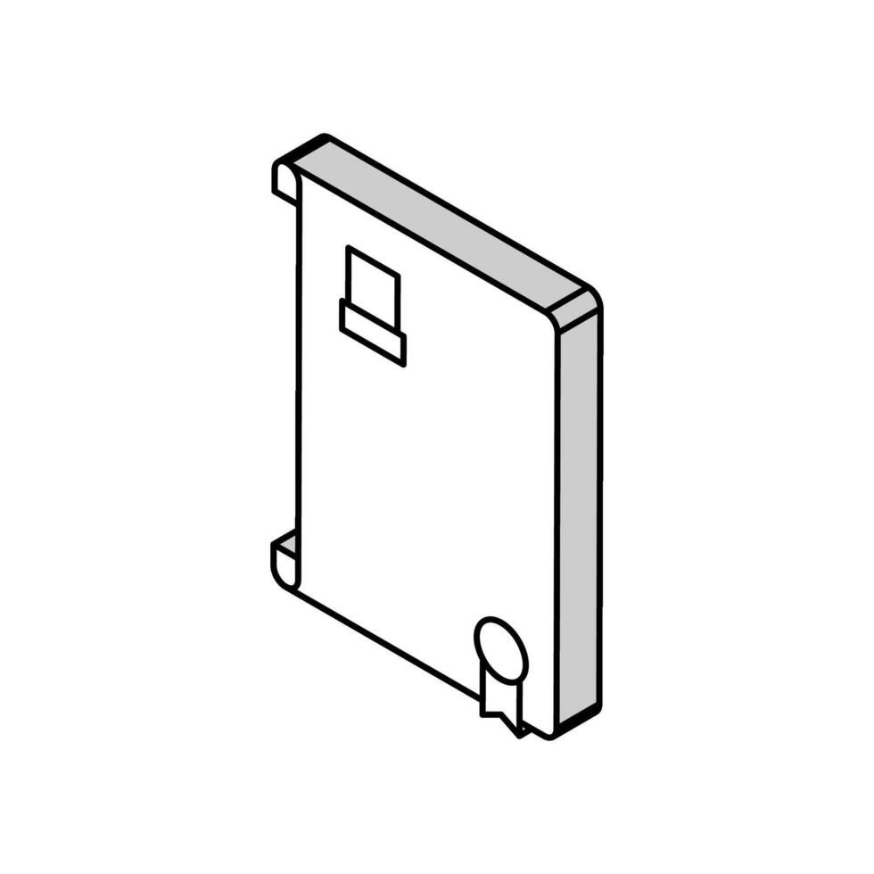 zullen dood certificaat isometrische icoon vector illustratie
