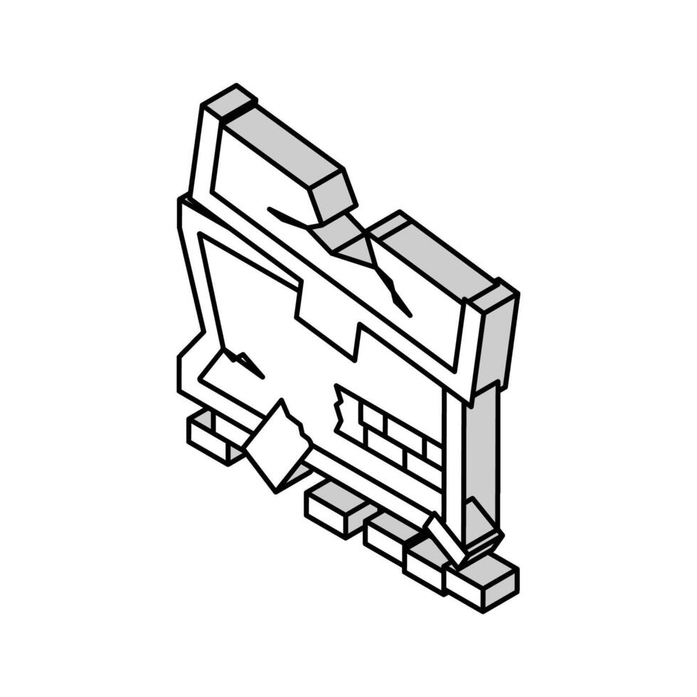 gevouwen borst isometrische icoon vector illustratie