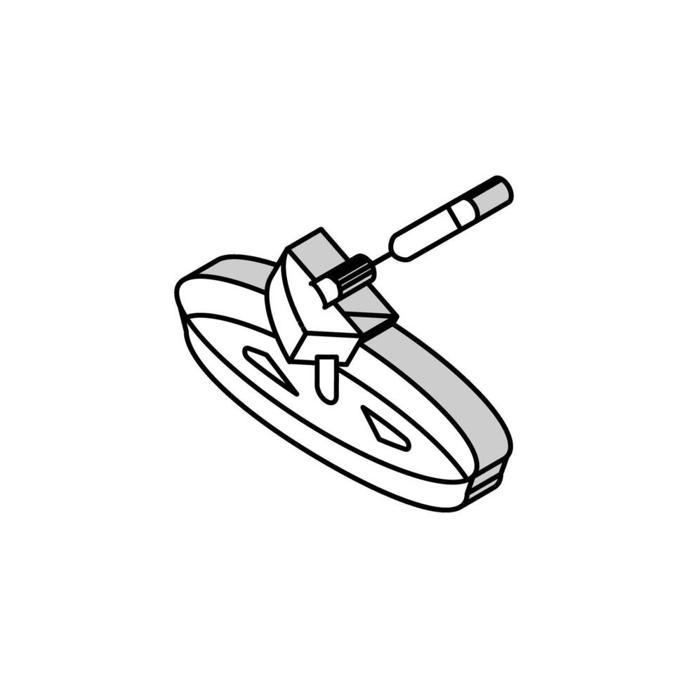 kaas fondue maker isometrische icoon vector illustratie