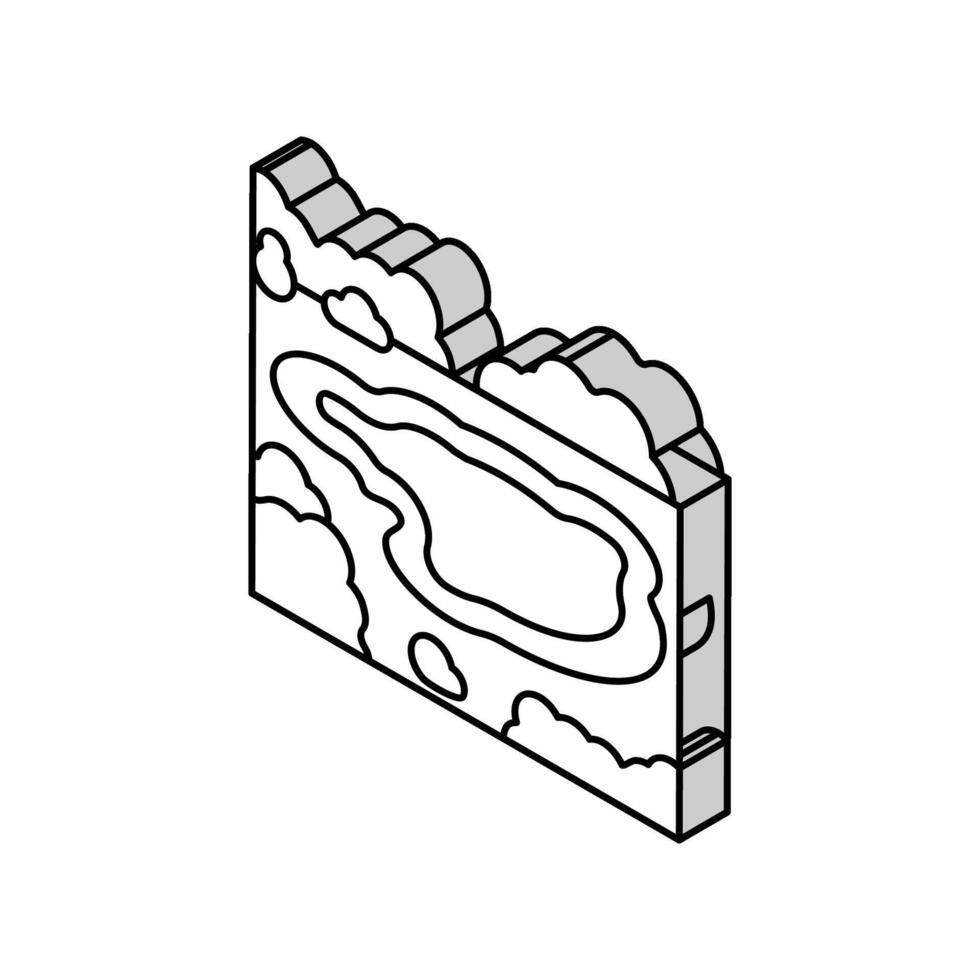 meer natuur isometrische icoon vector illustratie