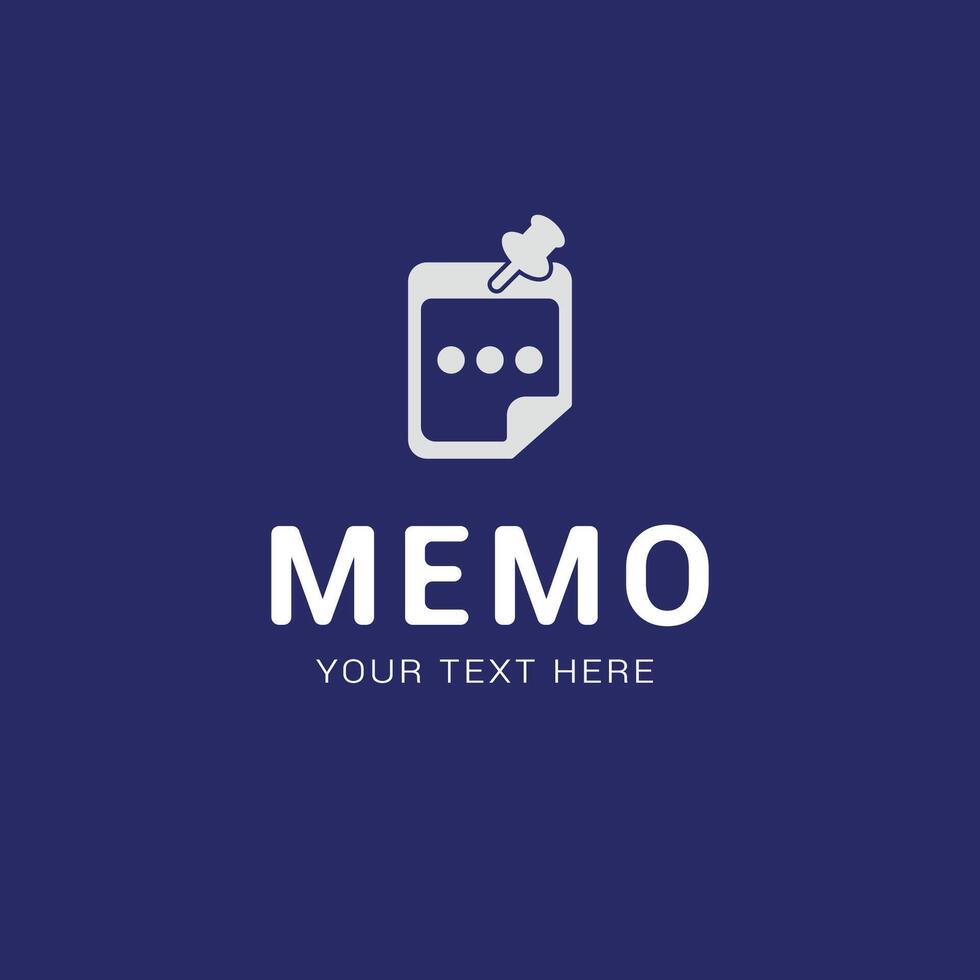 memo Notitie ontwerp sjabloon logo. vector