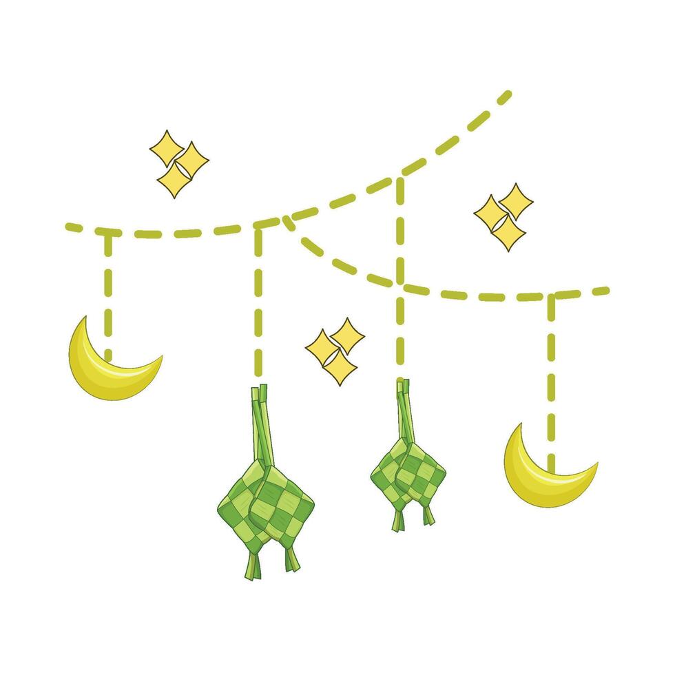 illustratie van ketupat Ramadan vector