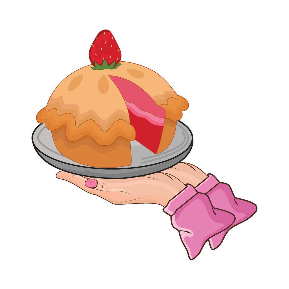 illustratie van taart vector