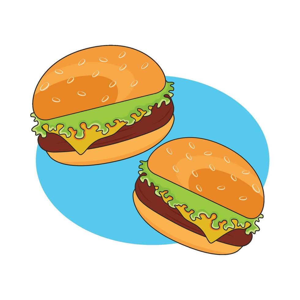 illustratie van hamburger vector