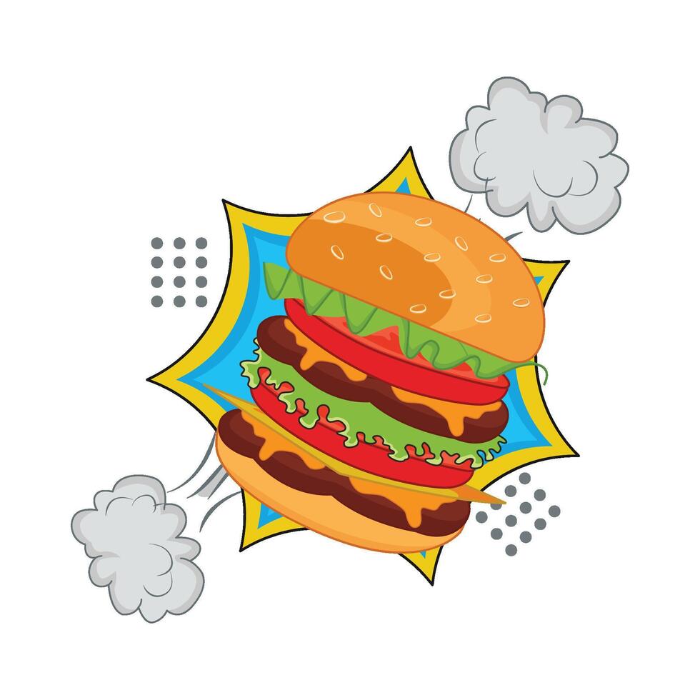 illustratie van hamburger vector