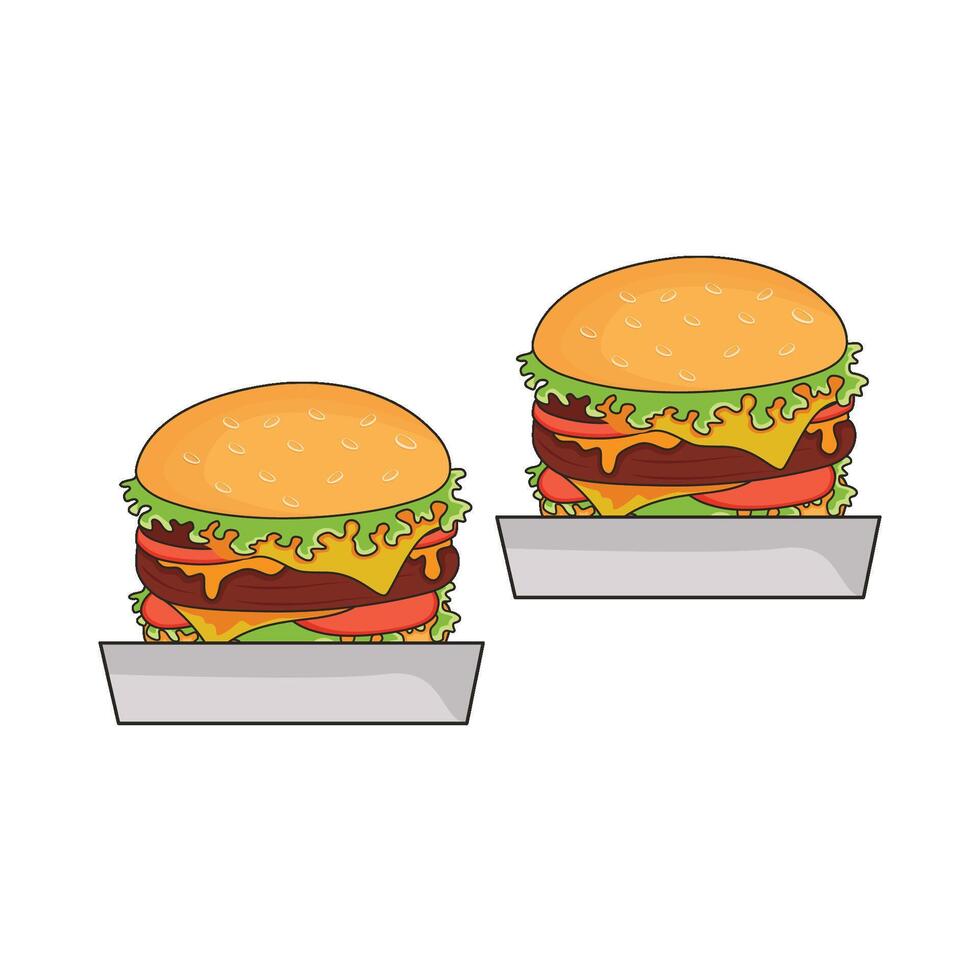 illustratie van hamburger vector