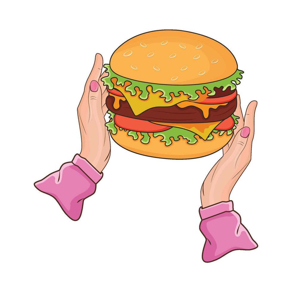 illustratie van hamburger vector