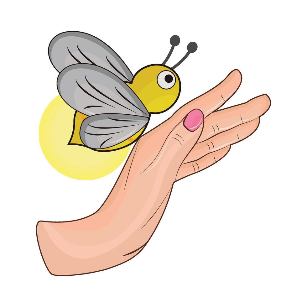 illustratie van glimworm vector