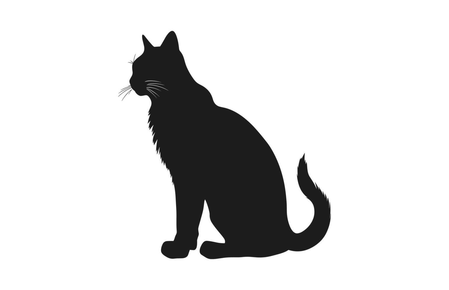 lynx kat zwart silhouet vector vrij