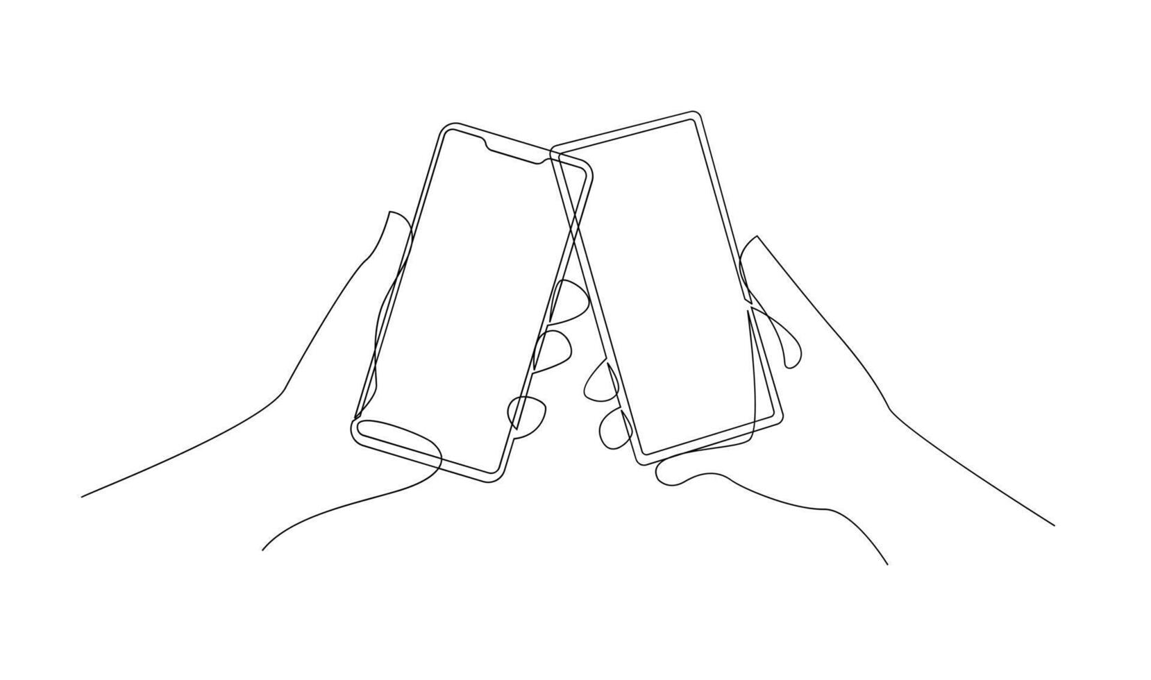 hand- Holding telefoon gaat verder illustratie ontwerp vector