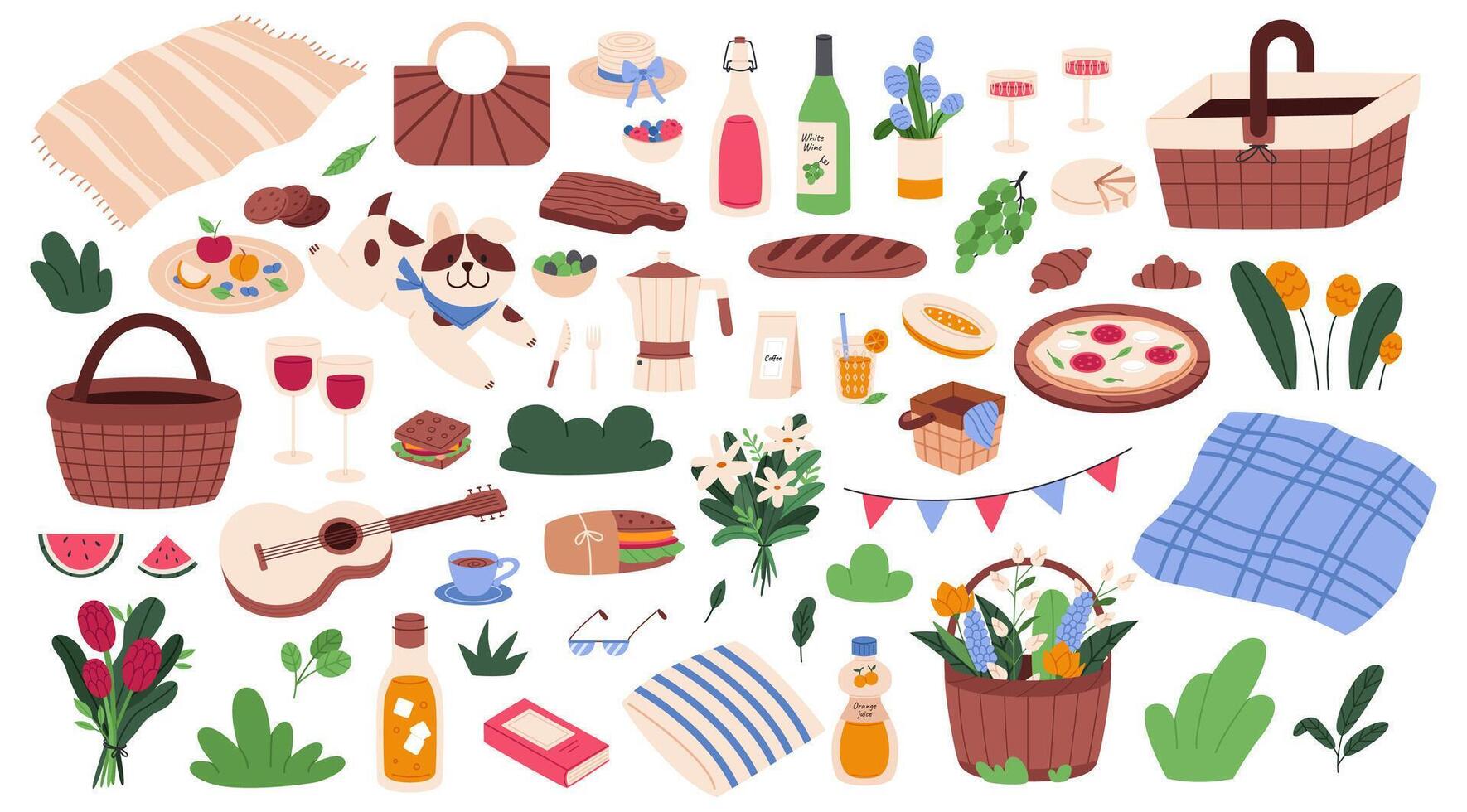 picknick in park reeks vector