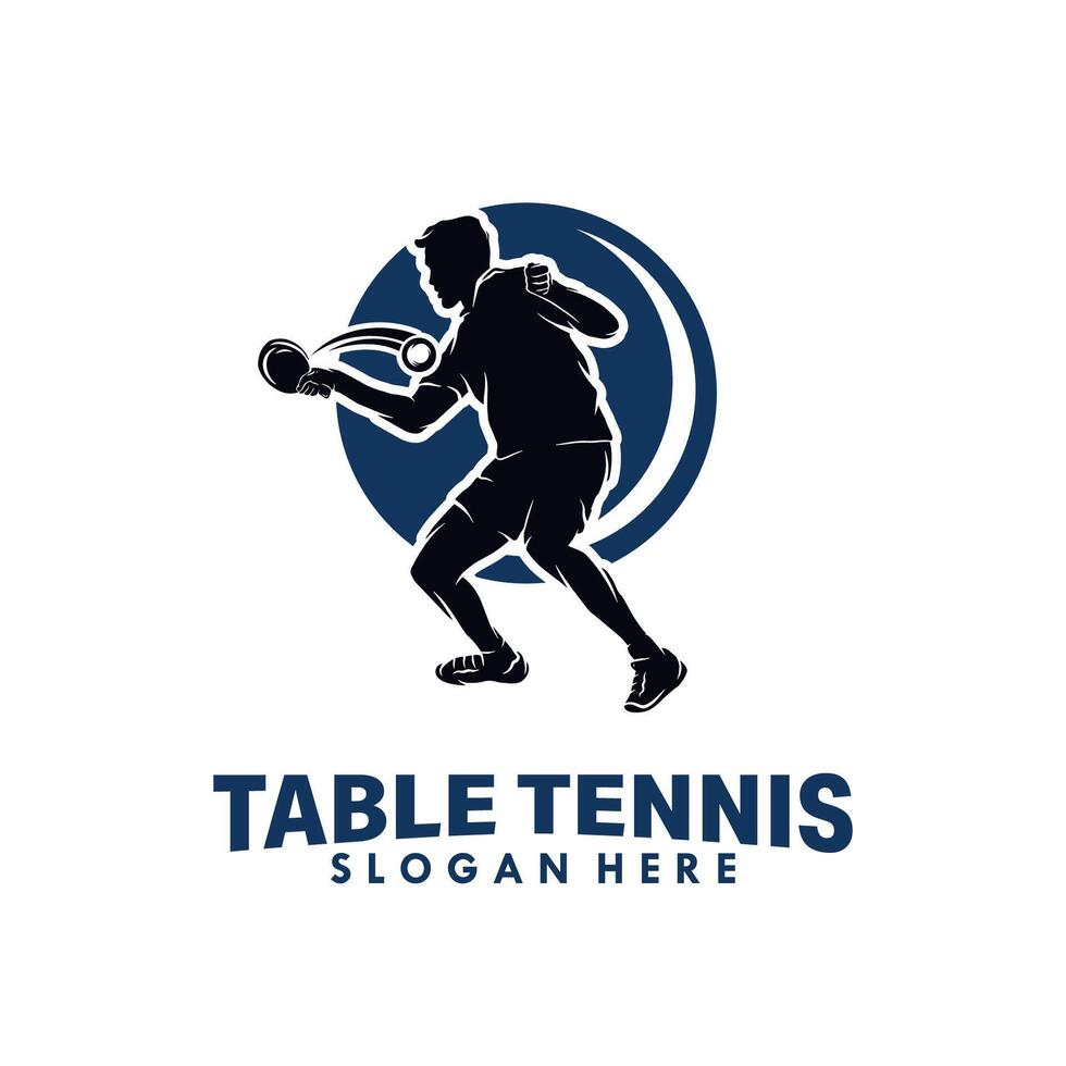 tafel tennis sport logo ontwerp sjabloon vector