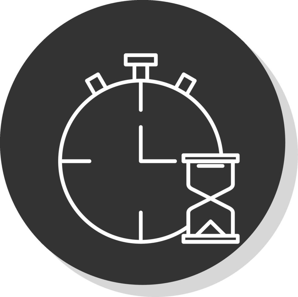 deadline lijn grijs icoon vector