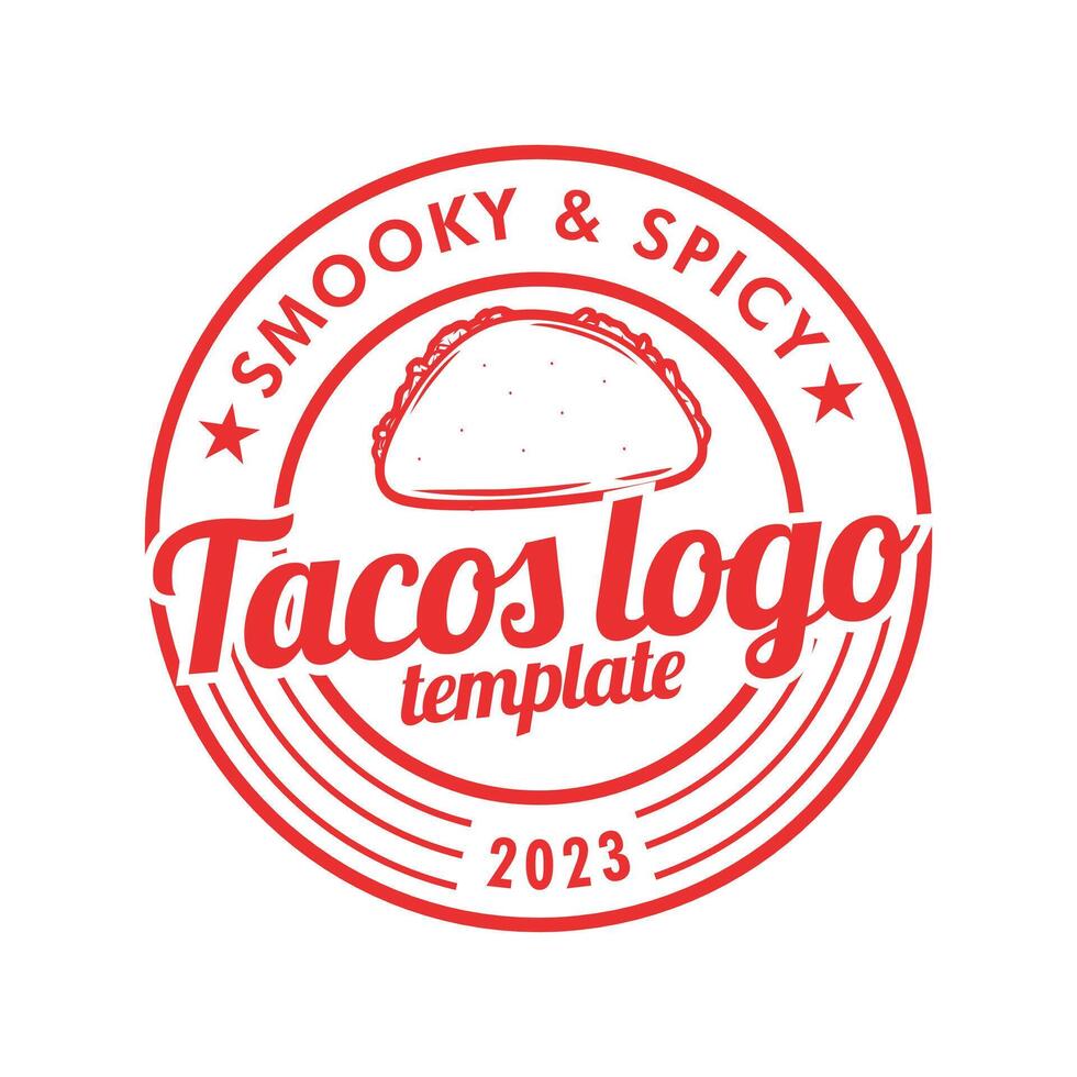 pittig taco's logo ontwerp sjabloon vector