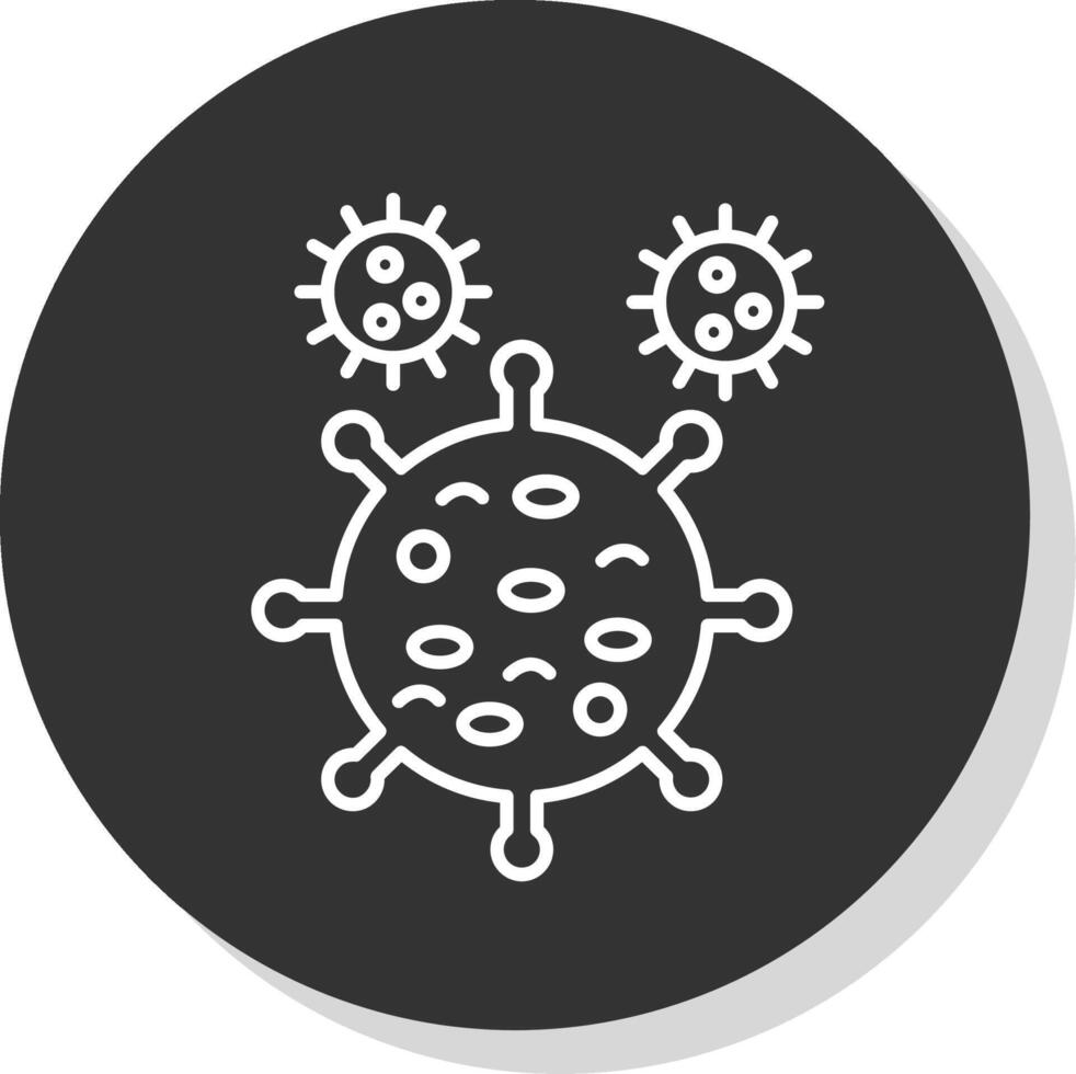 virus lijn grijs icoon vector
