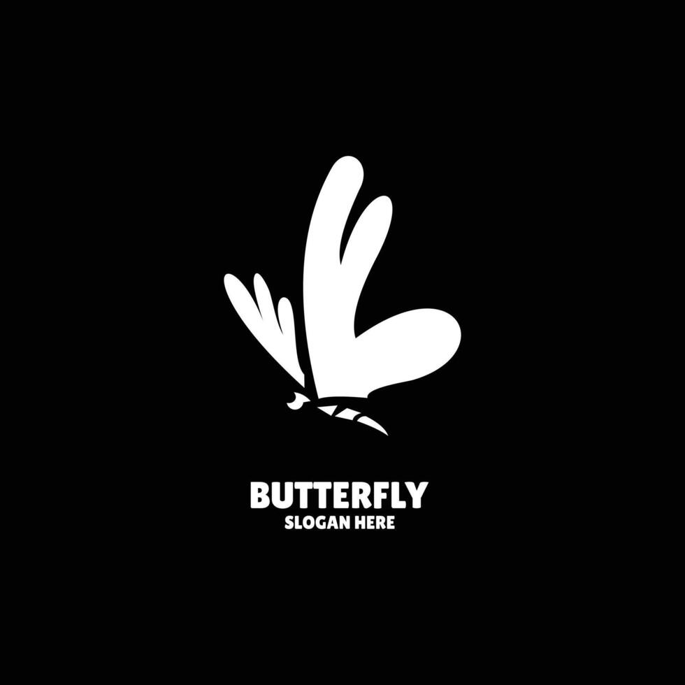vlinder silhouet logo ontwerp illustratie vector