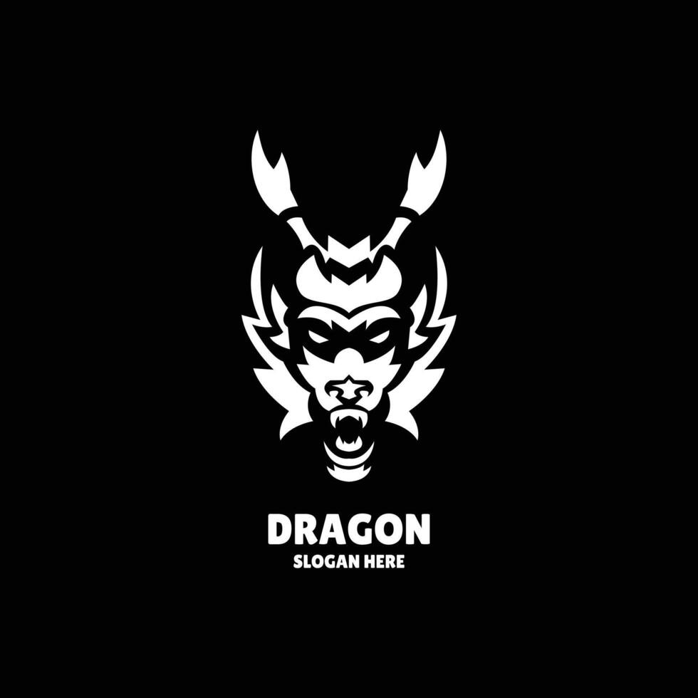 draak silhouet logo ontwerp illustratie vector