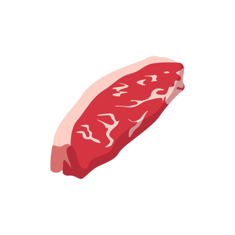 steak illustratie ontwerp. geïsoleerd in wit achtergrond. vrij vector