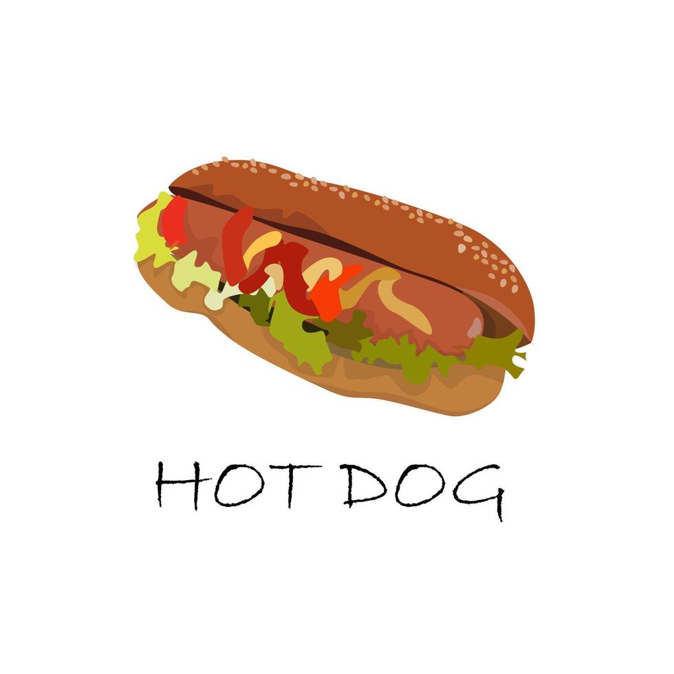 heet hond illustratie ontwerp in wit achtergrond. vrij vector