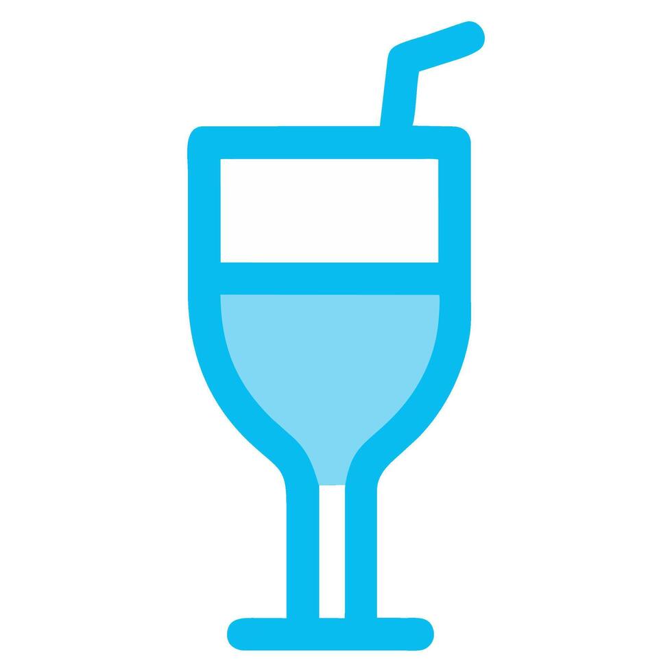 drinken glas icoon in modieus vlak stijl, vector icoon