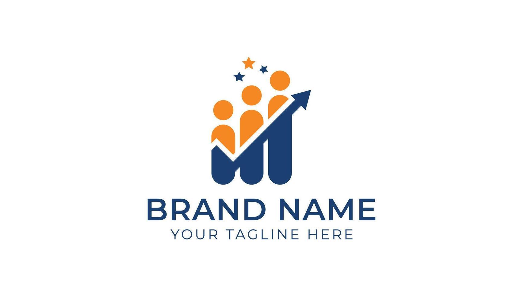 creatief financieel bedrijf groei logo ontwerp vector