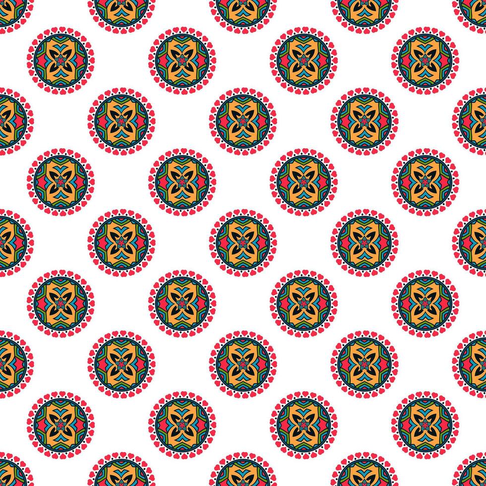 naadloos patroon bloem mandala vector