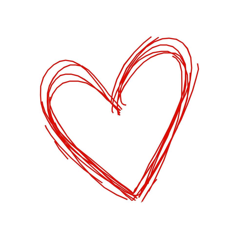 rood tekening schetsen hart kader vector