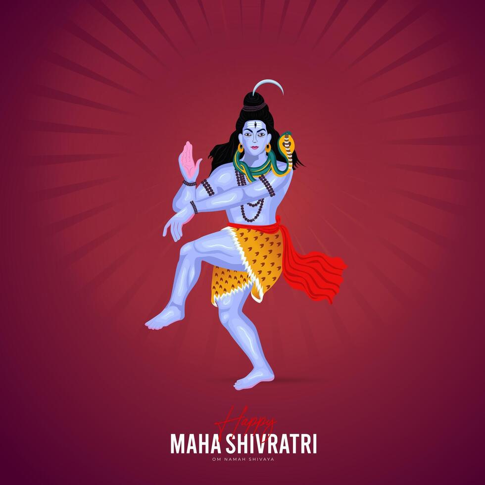 gelukkig maha shivratri maha, shivaratri wensen, gelukkig maha shivratri sociaal media post , shivratri web banier, verhaal, afdrukken vector