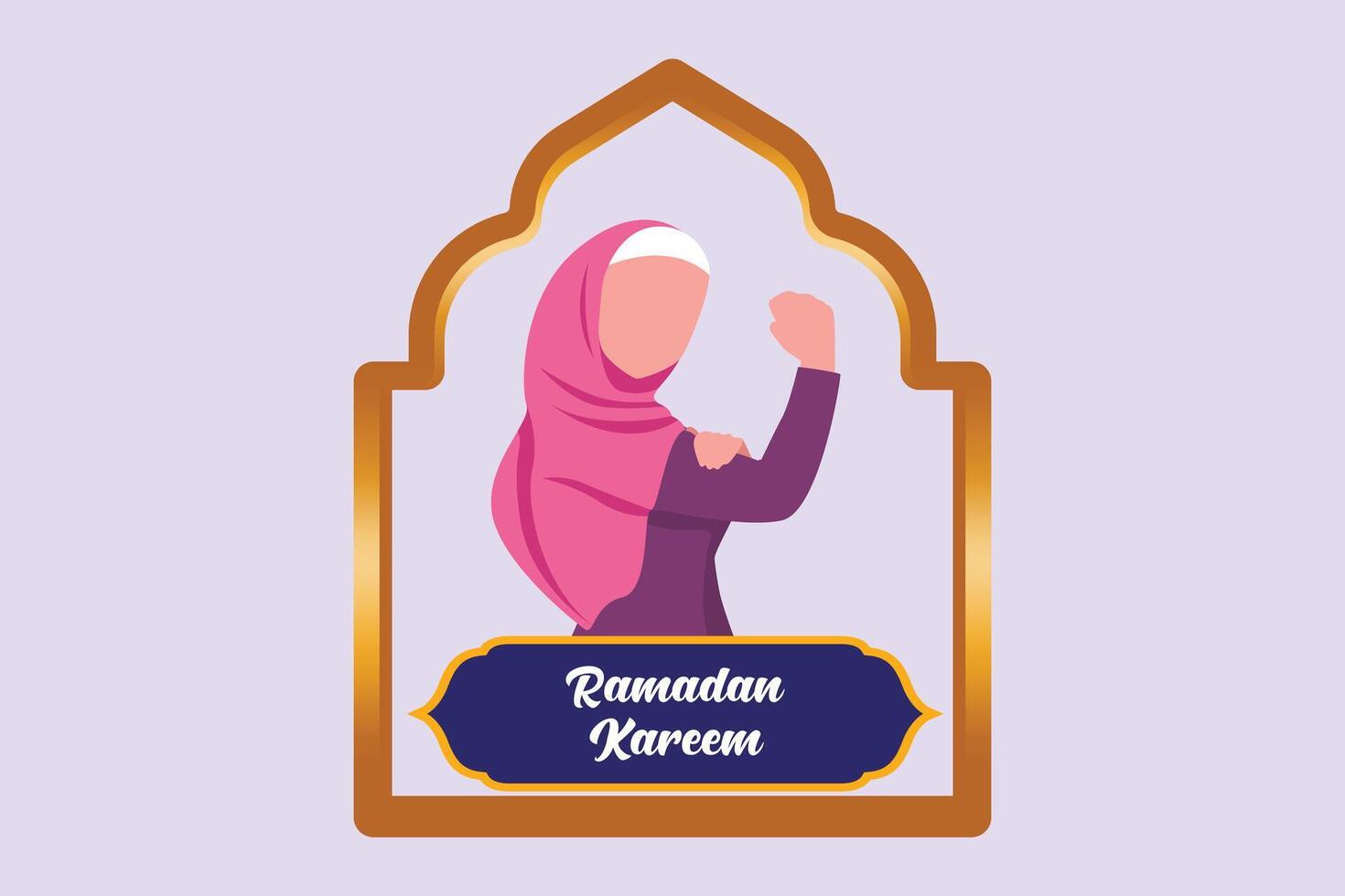 gastvrij Ramadan concept. gekleurde vlak vector illustratie geïsoleerd.