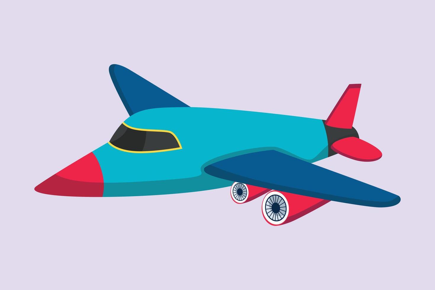 lucht vervoer concept gekleurde vlak vector illustratie geïsoleerd.