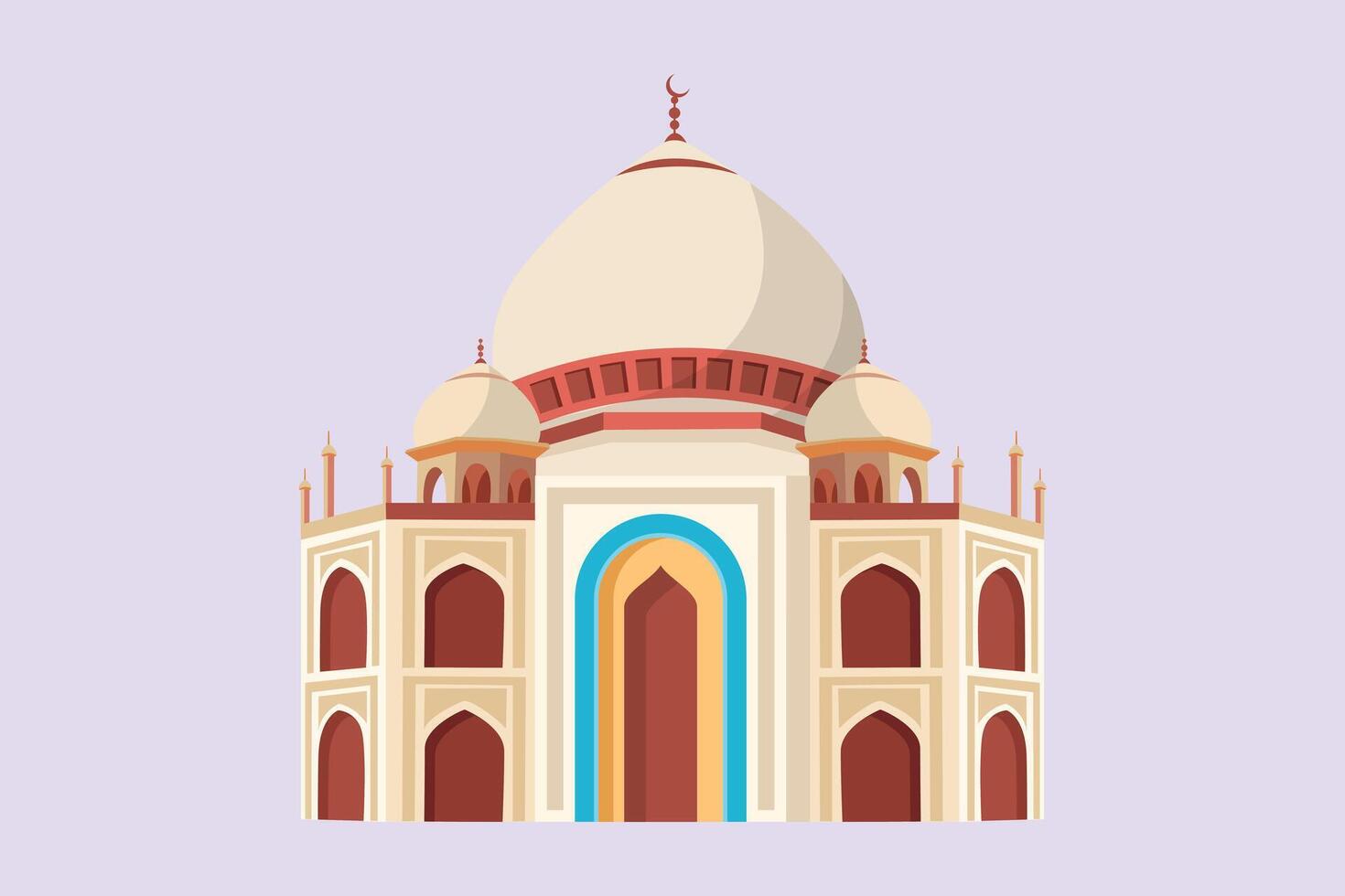 kabaah alharam en moskee concept. gekleurde vlak vector illustratie geïsoleerd.