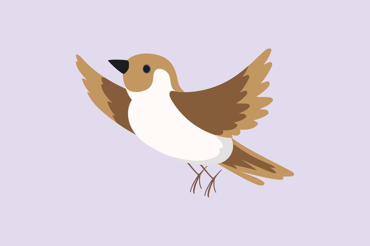 vliegend vogel concept. gekleurde vlak vector illustratie geïsoleerd.