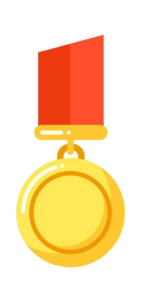 gouden medaille naar belonend voor bedrijf prestatie of sport vector